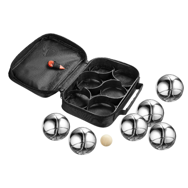 Quest 6pc Metal Boules Set Silver