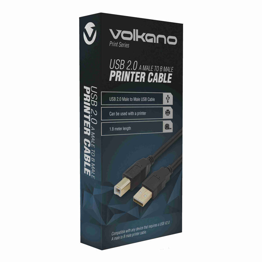 Volkano Print series USB printer cable 1.8 meter - black