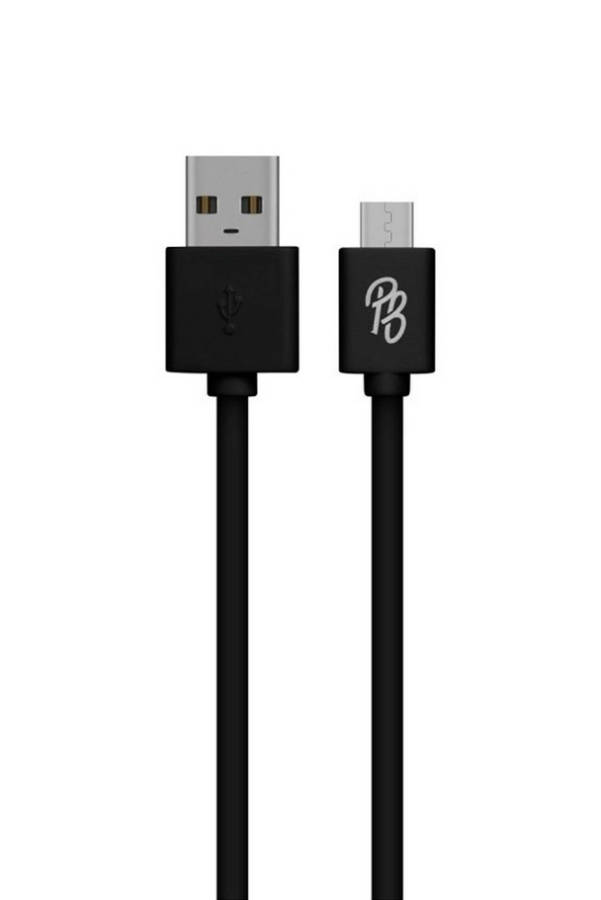 Pro Bass FlexiCord Series 2m USB To Micro Charging Cable - Black