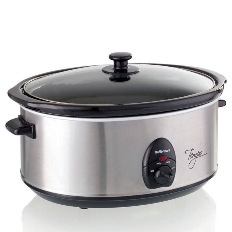 Mellerware Stainless Steel 6.5L Slow Cooker 320W
