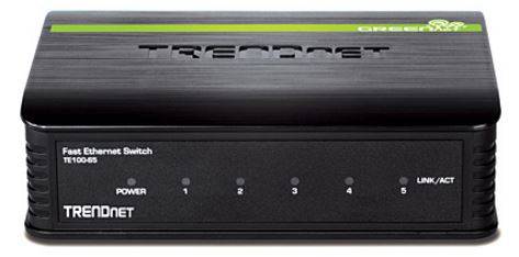 TrendNet 5 Port 10 100 Mbps Fast Ethernet GREENnet Desktop