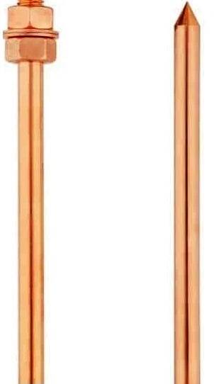 Solarix Copper Cladded 120mm Earth Spike with Dual Nuts and Dual Washer-Rust Resistant