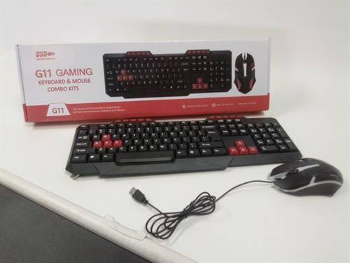 UniQue G11 Gaming Wired 114 Keys USB Keyboard And Ergonomic Wired Optical Mouse Combo