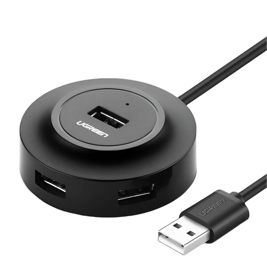 UGreen 4-IN 1 USB 2.0 Hub (20777) - Black