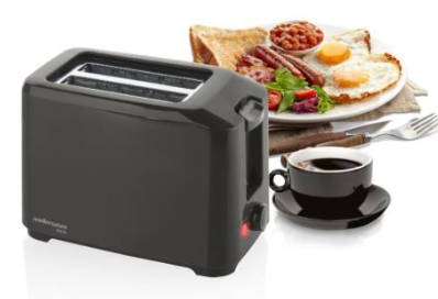 Mellerware Toaster, 2 Slice, 700W, Black, Plastic body, 7 color settings, Crumb tray, Black