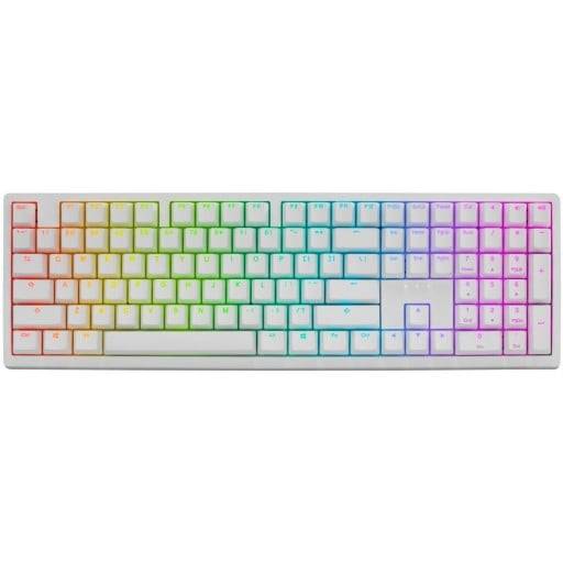 Ducky Zero 6108 Cherry MX2A Blue Clicky Mechanical Wireless White RGB Gaming Keyboard
