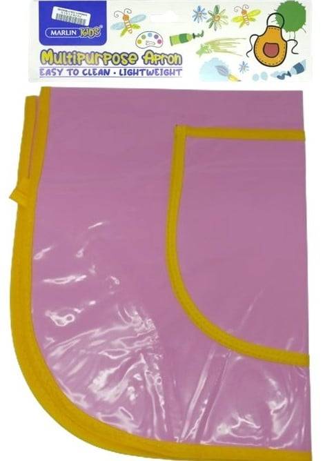 Marlin Multi Purpose Kids Plastic Aprons Pink  Made From Durable Plastic Material