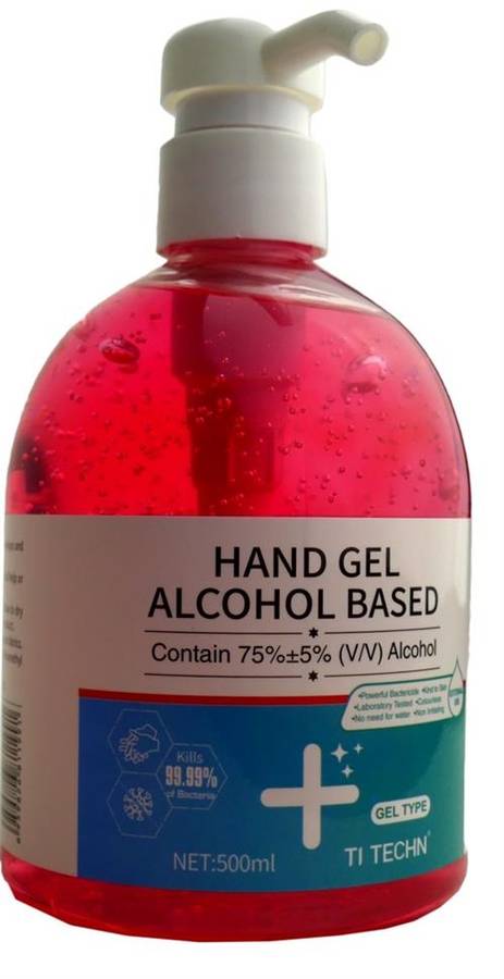 Casey TI Techn 500ml Strawberry Red Hand Sanitiser in Pump Spray Bottle-75% Alcohol