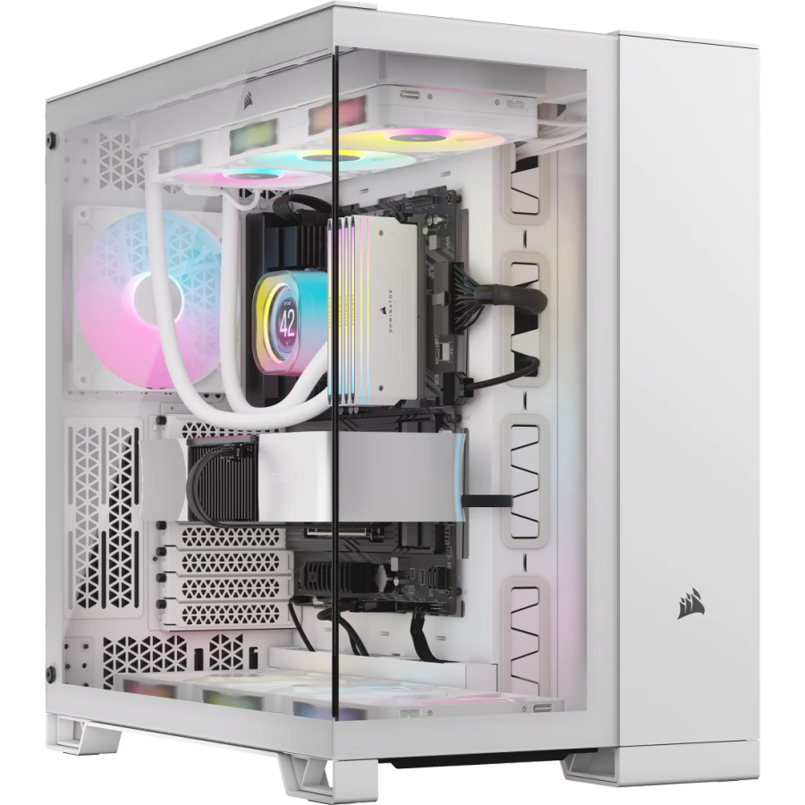 Corsair 6500X Mid-Tower White Dual Chamber PC Case; 2x 3.5'' |  2x 2.5'' Drive