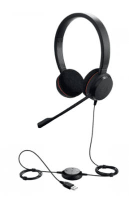 Jabra Evolve 20, Duo Headset with USB C/A, MS Version