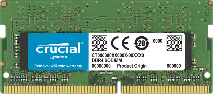 32GB Crucial, DDR4-3200Mhz, CL22, 1.2V, SODIMM, Notebook Memory