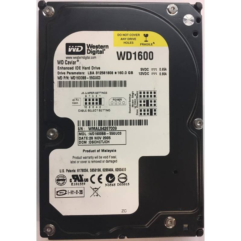 160GB Western Digital 3.5" IDE 7200rpm 2MB Desktop HD (ReNew)