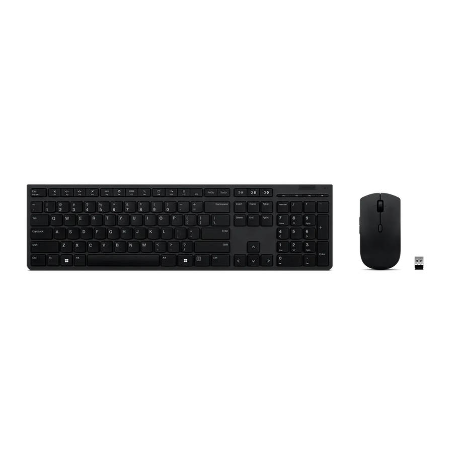 Lenovo 4X31N94475 Essential 100 Black Wireless Keyboard &amp; Mouse Combo