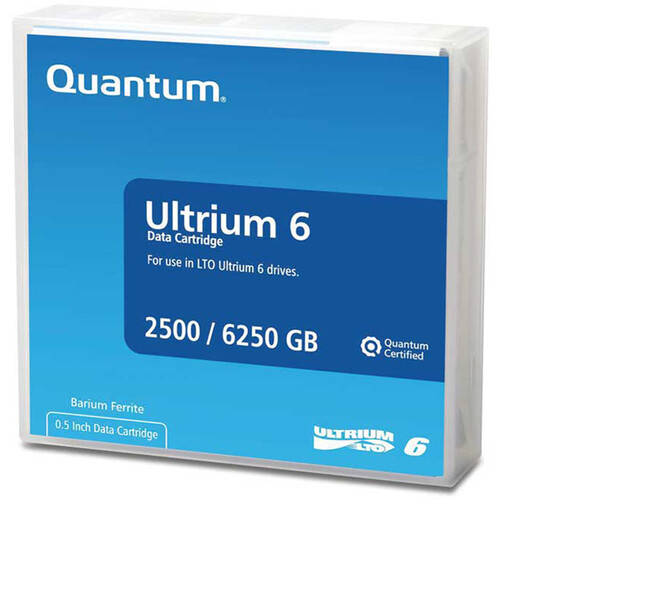Quantum LTO-6 (2.5TB / 6.25TB) Ultrium Tape Media Cartridge