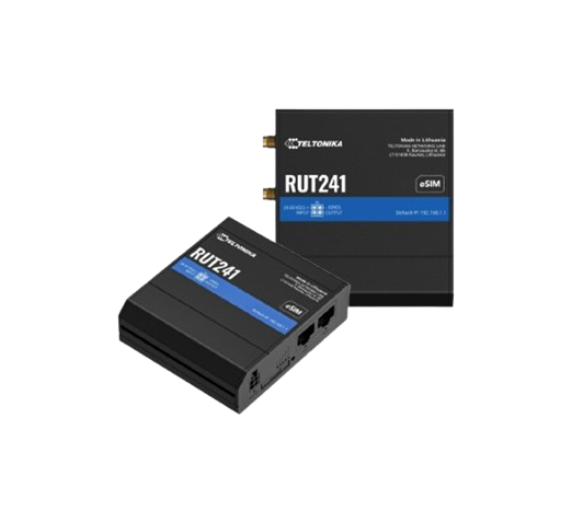 Teltonika RUT241-ESIM LTE Cat 4 Industrial Router, Wi-FI 4, 1 x WAN(10