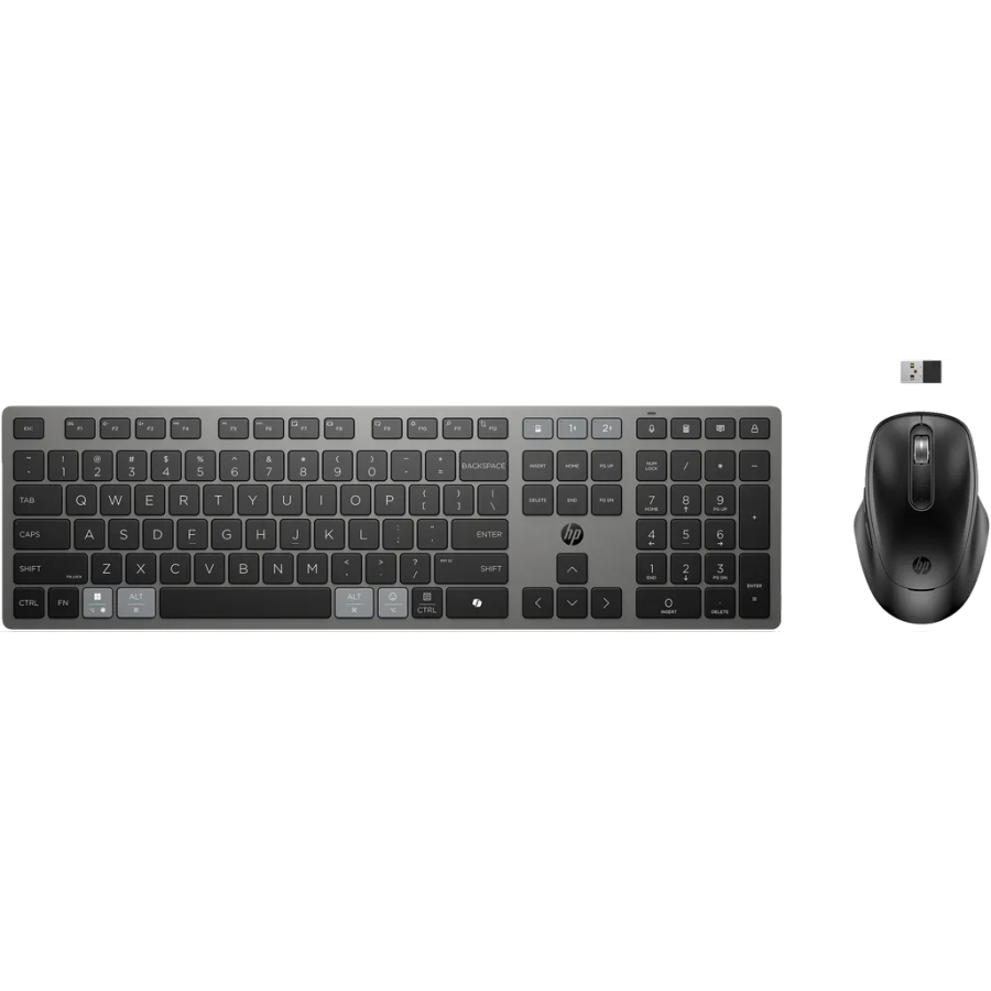 HP 725 Multi-Device Rechargeable Wireless Keyboard and Mouse Combo Black