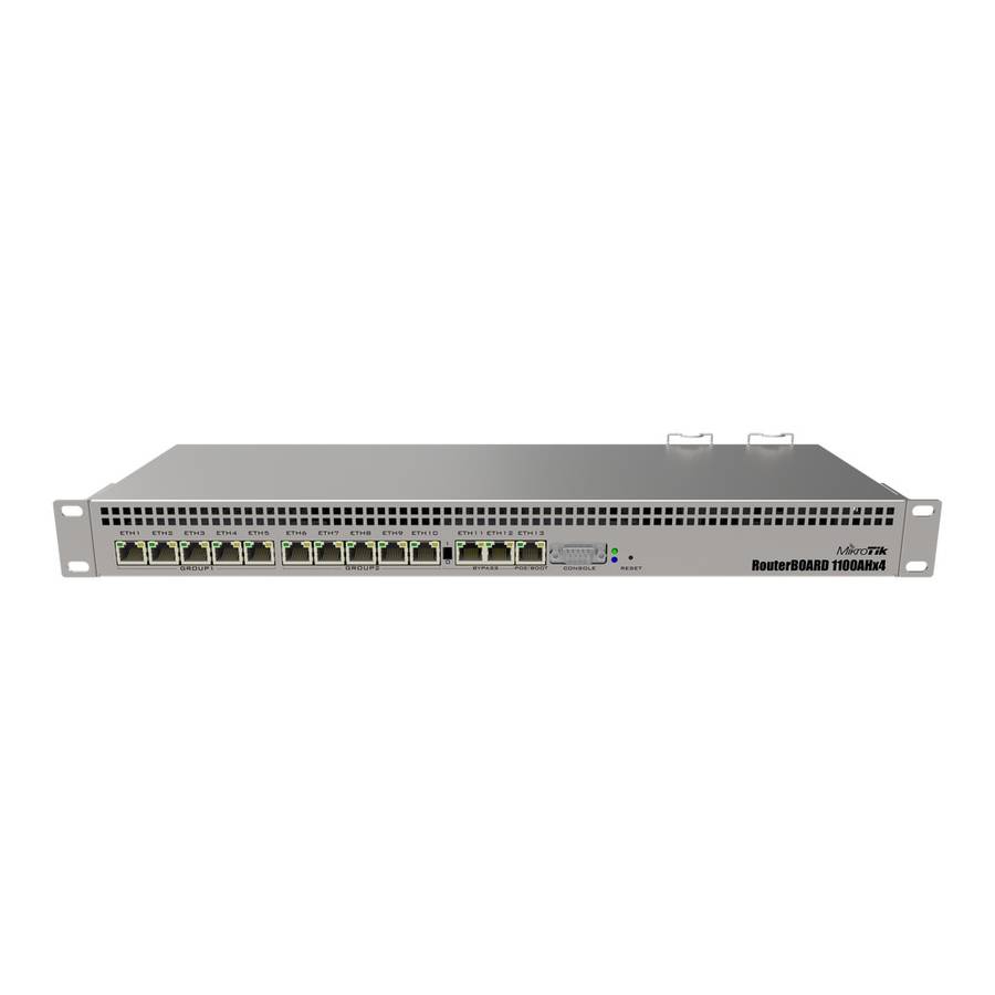 MikroTik Router Board RB1100AHx4, 13x GB LAN, RouterOS L6, 1U Rackmount