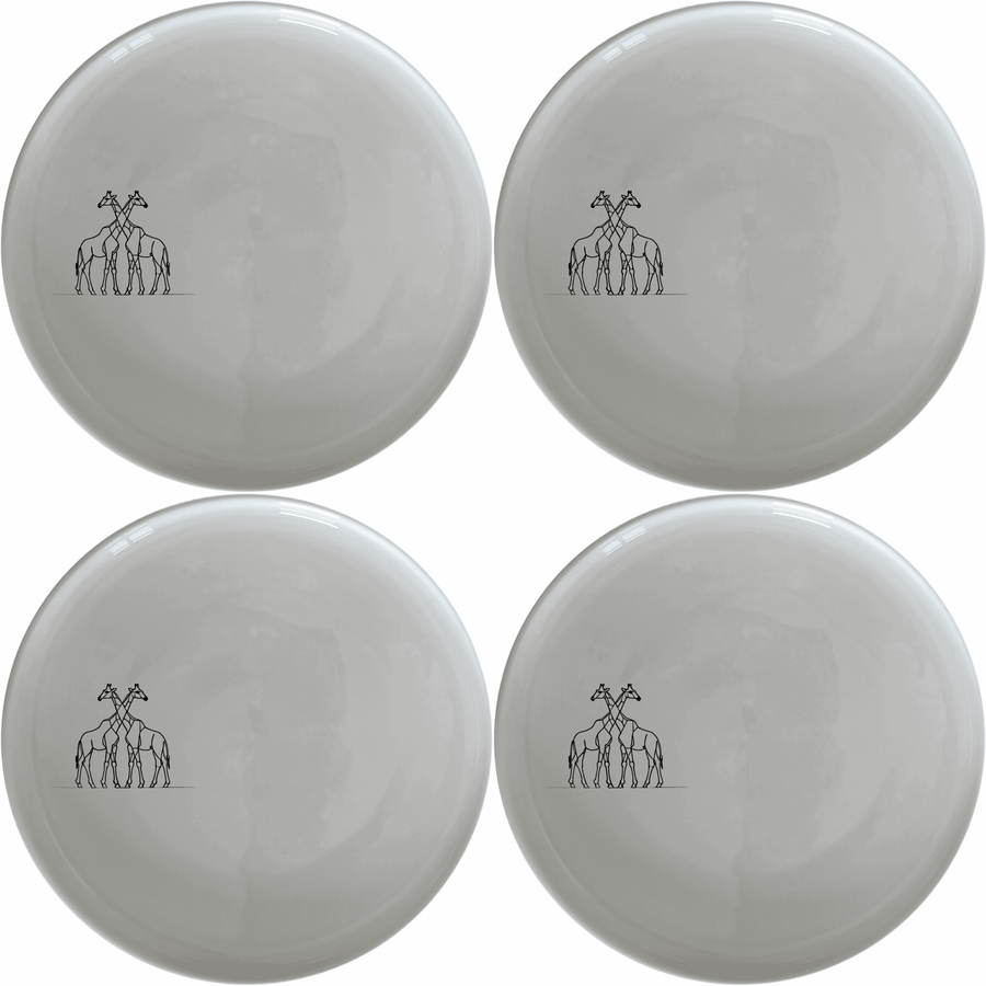 Elongated Intertwined Girraffes Side Plate Set of 4 - Range 3