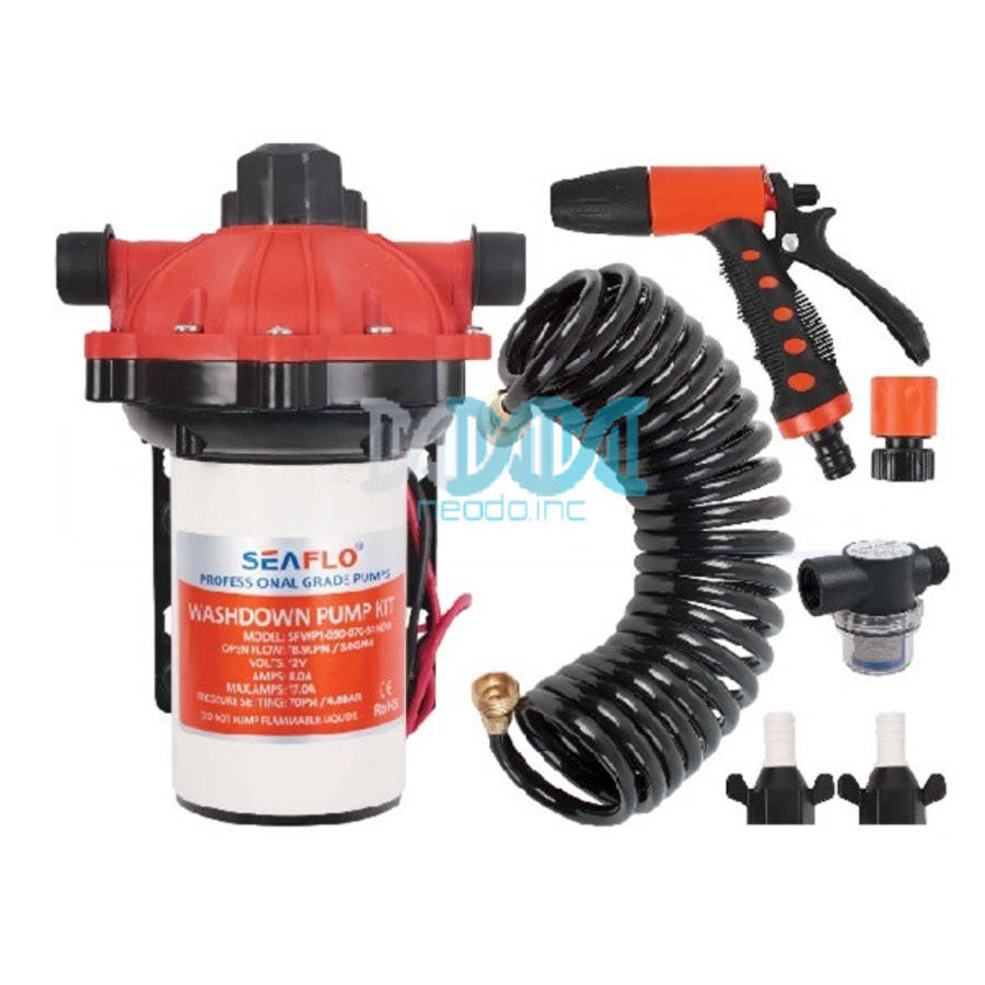 Seaflo Wash Pump Kit 12V 18.9LPM 7 Piece