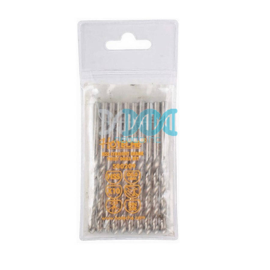 Drill Bit 5mm HSS Straight Shank 10 Piece