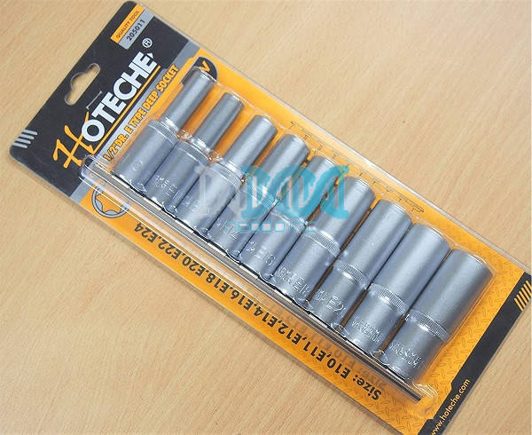 E-Tork Tube Socket 9 Piece 1/2Dr