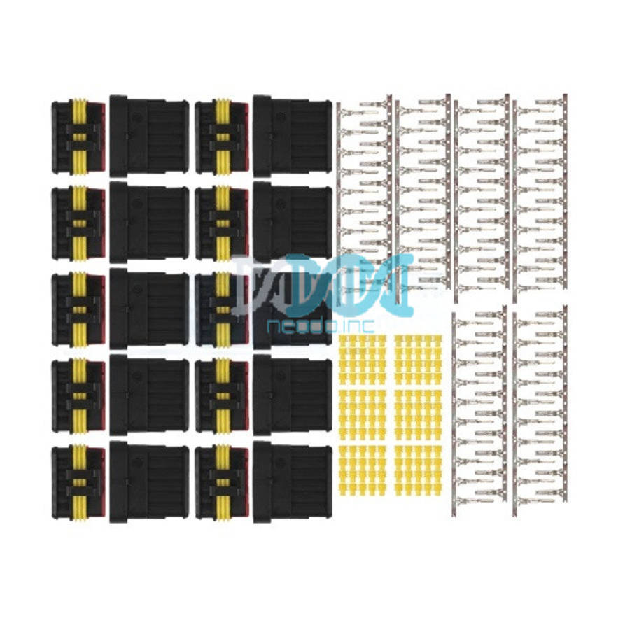 Weatherproof Terminal Connector Set - 6 Way With Male and Female Blocks in Polybag  - 1.5mm Cable...