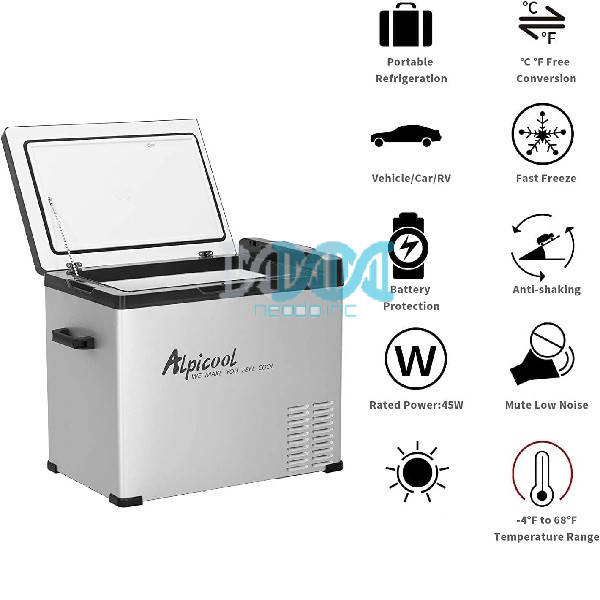 Alpicool C40 Camping Fridge (40Ltr)12V/24V-220V (-20 Degrees)