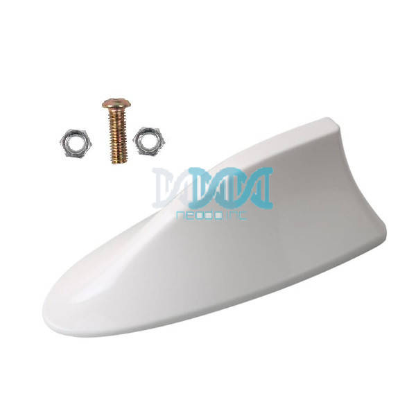 Shark Fin Aerial Flat Bottom White
