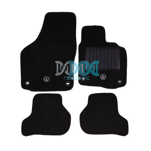 Carpet Set Golf / Jetta 5 Black 4 Piece