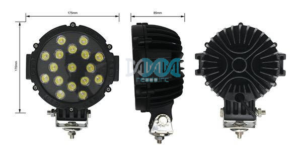 Spot Lamp Led 51W(17X3W) 10-30V 3100 Lumens