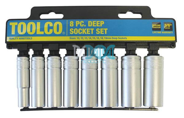 Tube Sockets 8 Piece 3/8Dr.6Pt