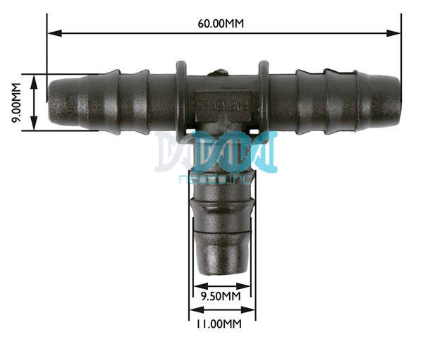 10mm Water T-Piece - 10 Pieces Per Pack.