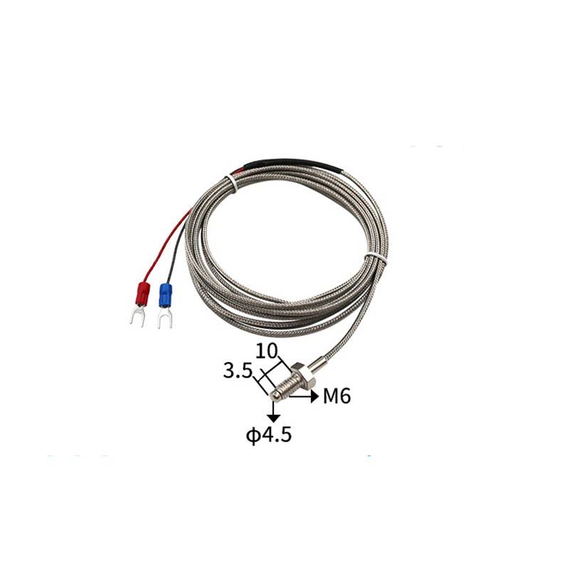 M6 K-Type Thermocouple Temperature Sensor with 1m Metal Cable