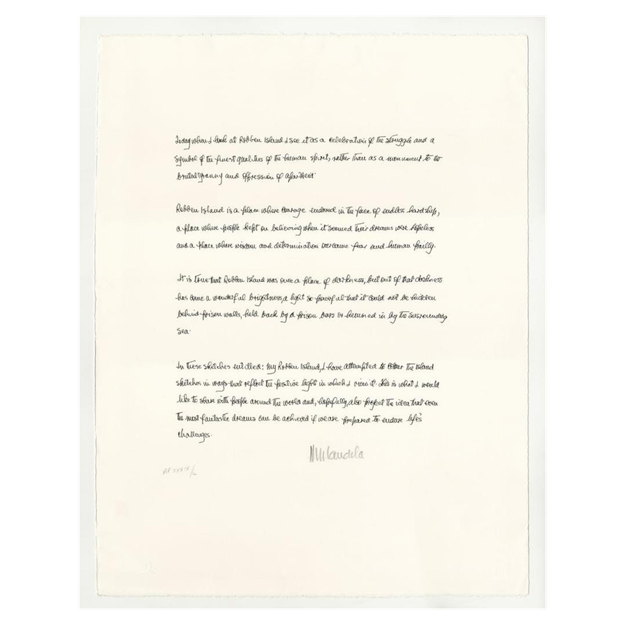 Mandela Lithograph - Robben Island Series I AP (Artist Proof Set)