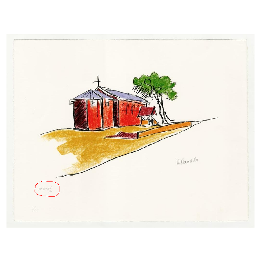 Mandela Lithograph - Robben Island Series I AP (Artist Proof Set)