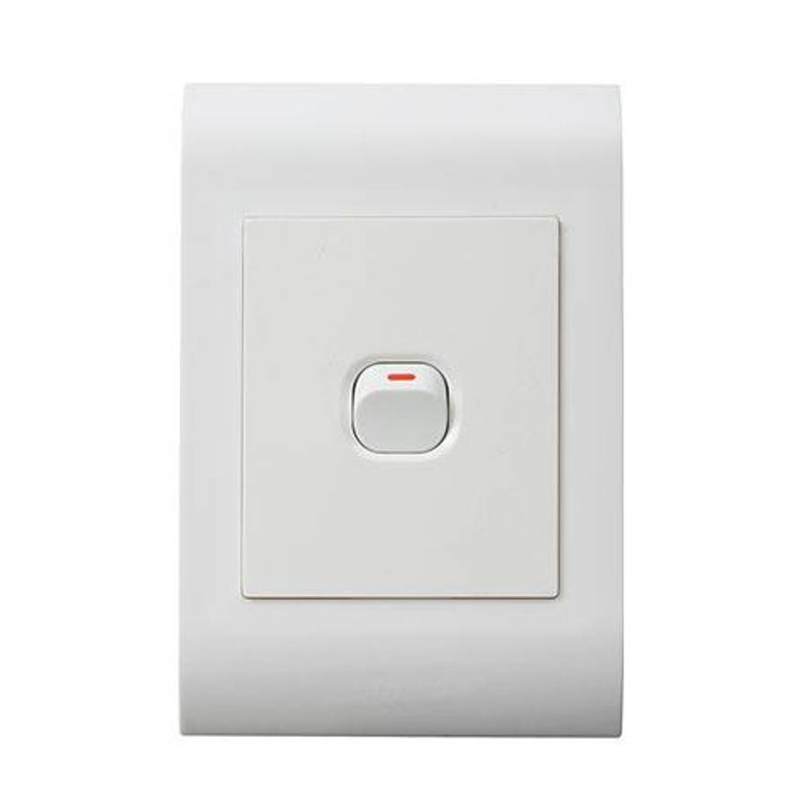 Lesco Pipelli 1 Lever 2 Way Flush Switch- Voltage: 220-240V Amperage: 16A Height: 100mm Width: 50...