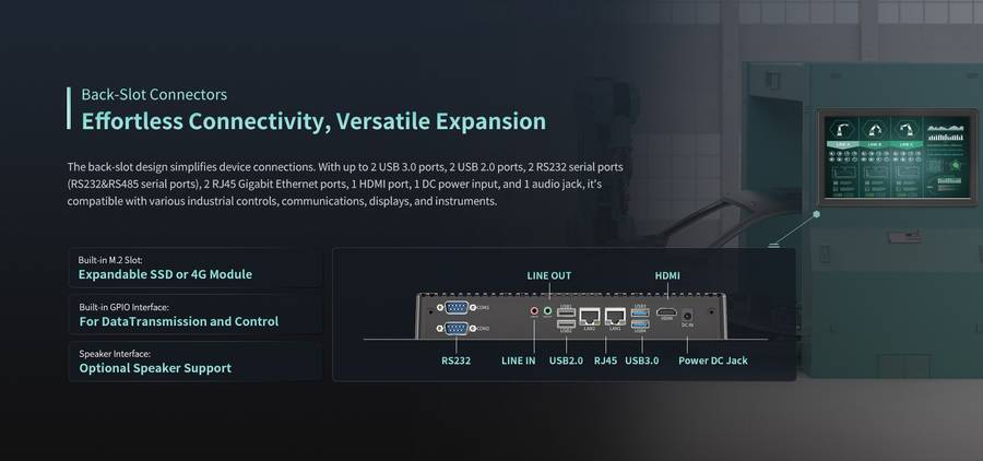 rugged panel pc with 2 USB 3.0 ports