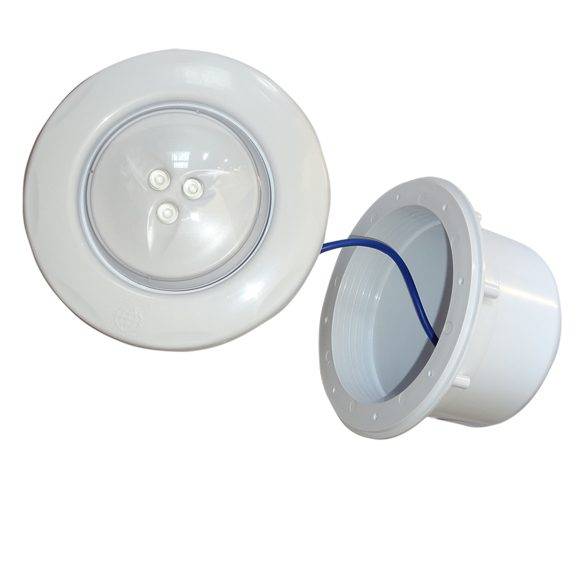 POOL LIGHT HOUSING FOR FIBREGLASS/VINYL LINER  SHELL WITH GLAND NUT AND SEAL 170mm