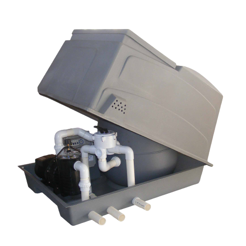 POOL PUMP AND FILTER COMBI BOX 0.75KW/3BAG (WITH ELECTRICAL DB) GREY