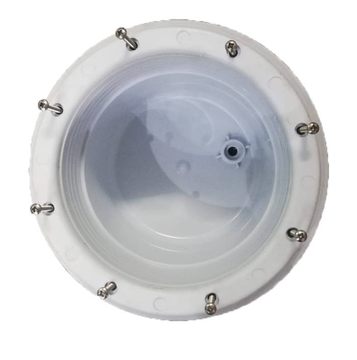 POOL LIGHT HOUSING FOR FIBREGLASS/VINYL LINER  SHELL WITH GLAND NUT AND SEAL 170mm