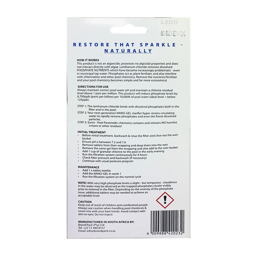 POOL PARAMEDIC PHOSPHATE REMEDY