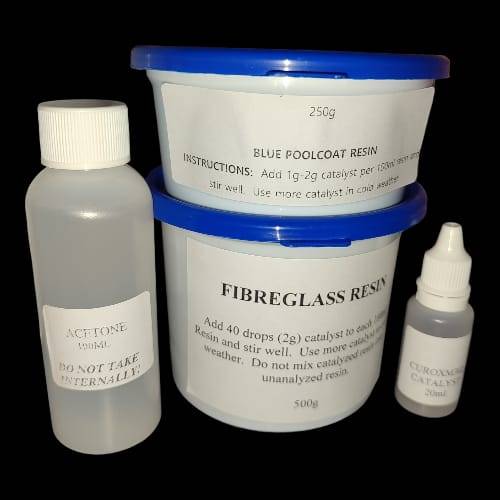 FIBREGLASS POOL REPAIR KIT BLUE