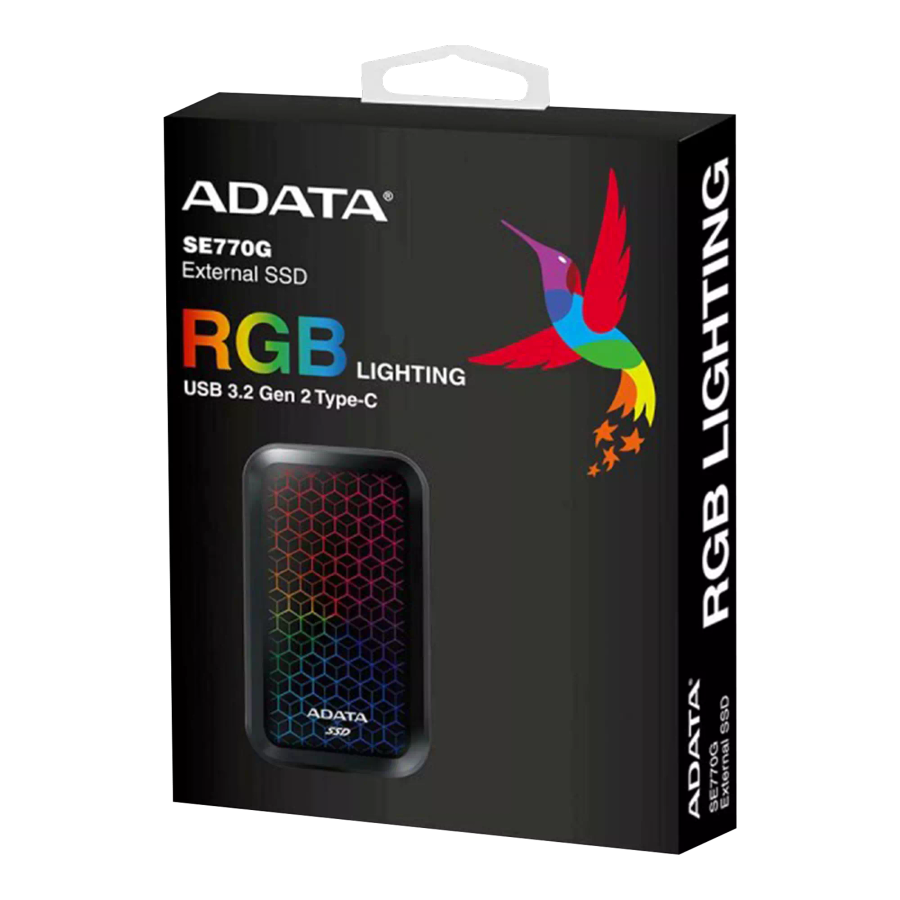 Adata SE770G 512GB USB3.2 Gen2 Type-A+C External RGB SSD