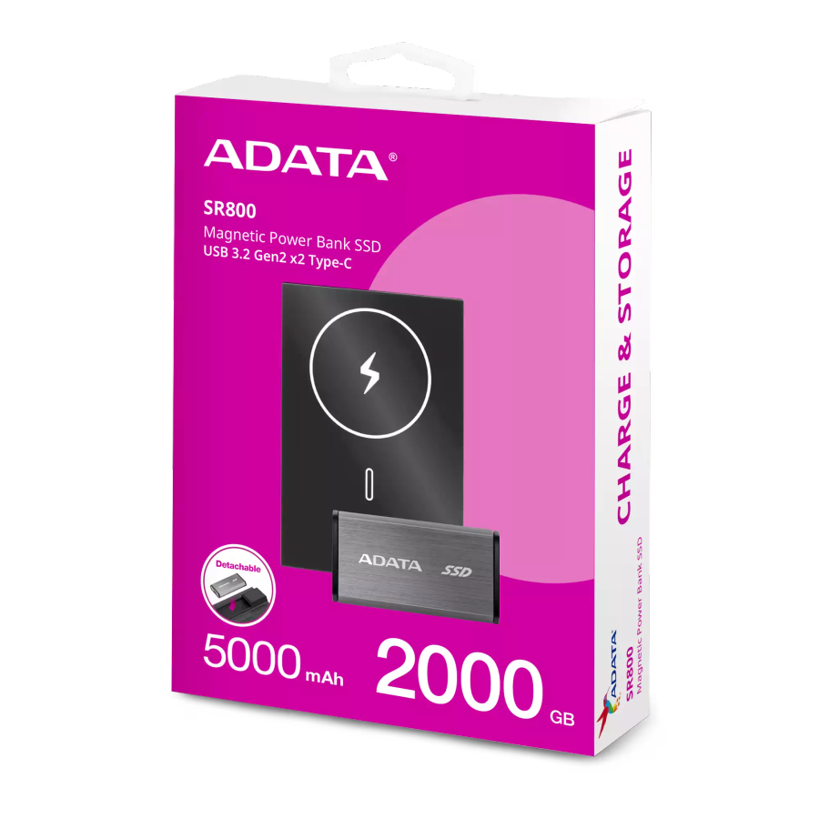 Adata SR800 2TB USB3.2 Gen2 x2 Type-C External SSD with Power Bank