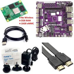 Raspberry Pi CM4 No Wireless 2GB RAM 16GB eMMC Maker Board Kit