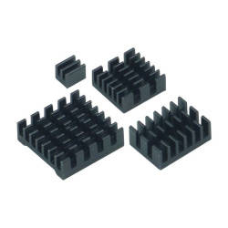Black Raspberry Pi 5 Aluminium Heatsink Kit(4)