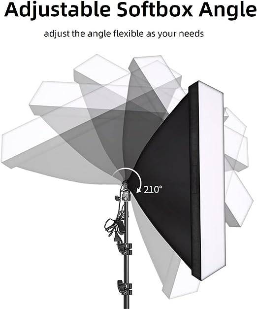 2 Single Socket Softbox Studio Lighting Kit  Continuous Lighting for Photography &amp; Video