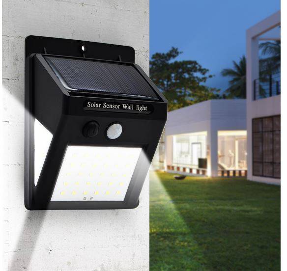 Solar Powered Motion Sensor Wall Light - 60W
