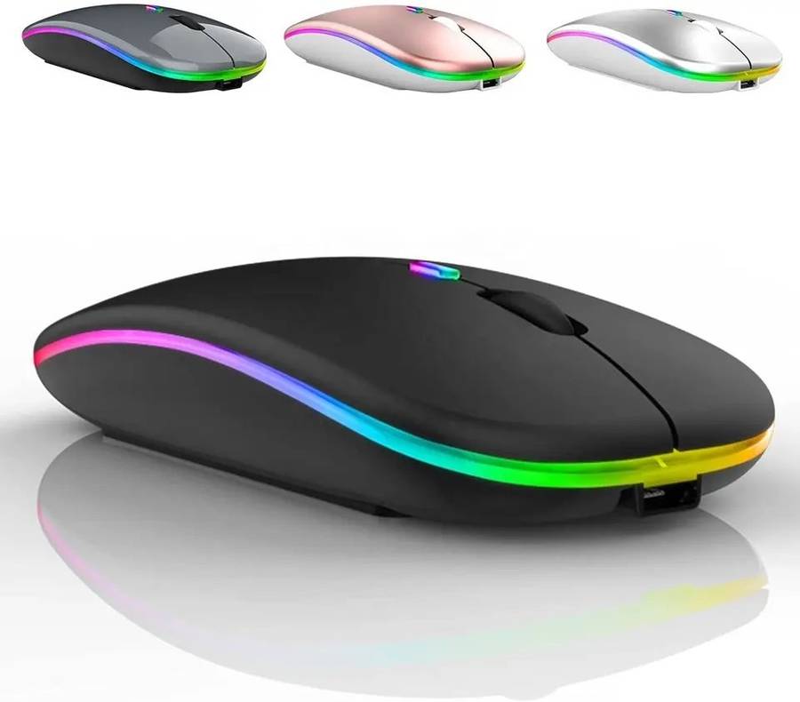 USB Rechargeable RGB 2.4Ghz Wireless Ergonomic Slim Mouse - CLA100