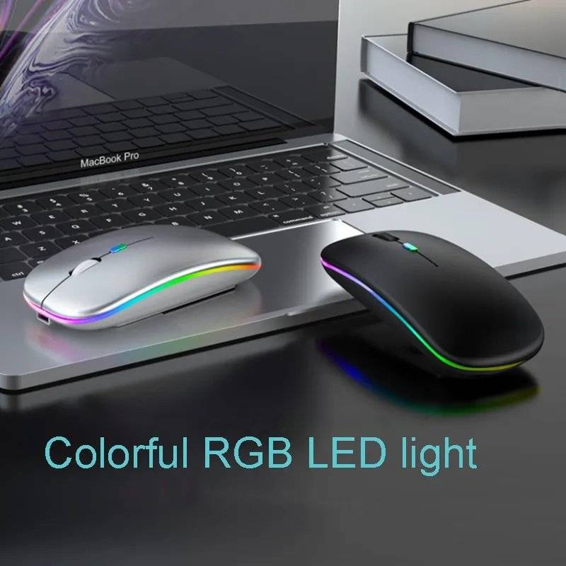 USB Rechargeable RGB 2.4Ghz Wireless Ergonomic Slim Mouse - CLA100
